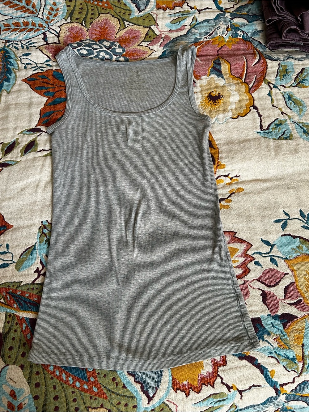 Time and Tru Gray Ribbed Tank Top